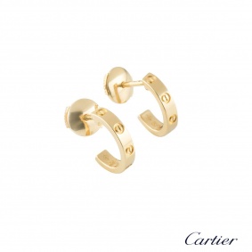Cartier Yellow Gold Love Hoop Earrings